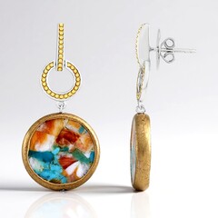 Orecchini in argento con Gemma