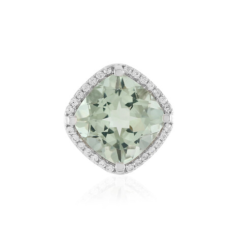 Grüner Amethyst-Silberanhänger