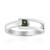 Brazilian Green Tourmaline Silver Ring (Pallanova)