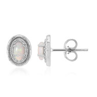 Australischer Opal-Silberohrringe