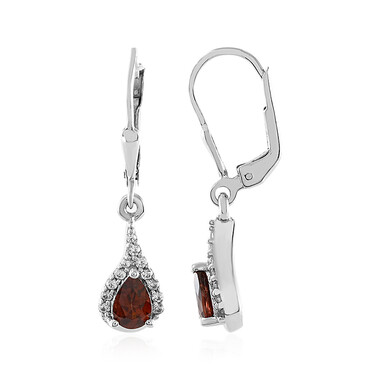 Orecchini in argento con Zircone Rosa