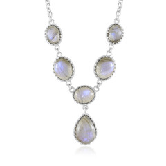 Labradorit-Silbercollier