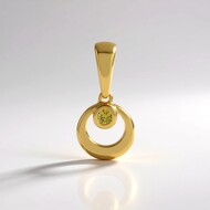 Pendentif en argent et Diamant jaune I3