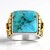 Anello in argento con Turchese Kingman Mohave Blu (Jones Lee)