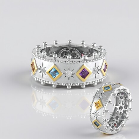 Anello in argento con Tormalina Rosa Brasiliana (Dallas Prince Designs)