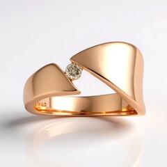 Anello in argento con Diamante Rose de France SI1 di Argyle (Annette)
