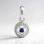 Ciondolo in argento con Benitoite