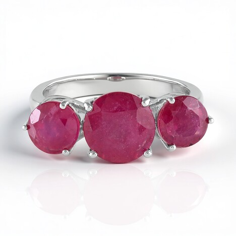 Bague en argent et Saphir rose de Madagascar (de Melo Essence)