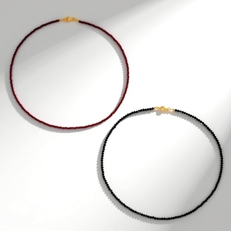 Collana in argento con Granato Mozambico