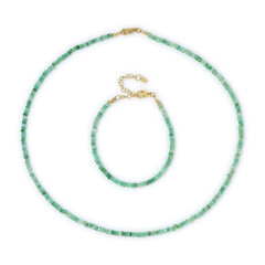 Brazilian Emerald Silver Set