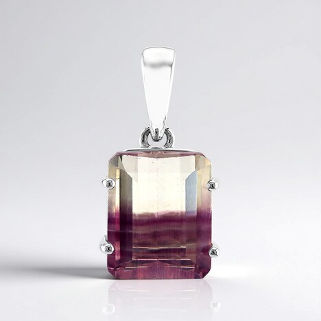 Ciondolo in argento con Fluorite Bicolore (Pallanova)