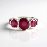 Anello in argento con Zaffiro Rosa del Madagascar (de Melo Essence)