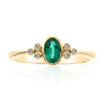 Anello in oro con Smeraldo Zambia AAA