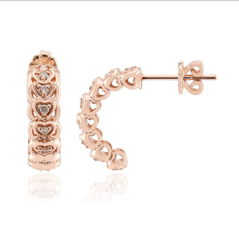 SI1 Argyle-Rose de France-Brillant-Goldohrringe (Annette)