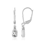 Weißer Topas-Silberohrringe