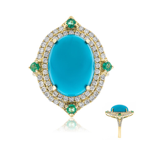 14K Sleeping Beauty Turquoise Gold Ring