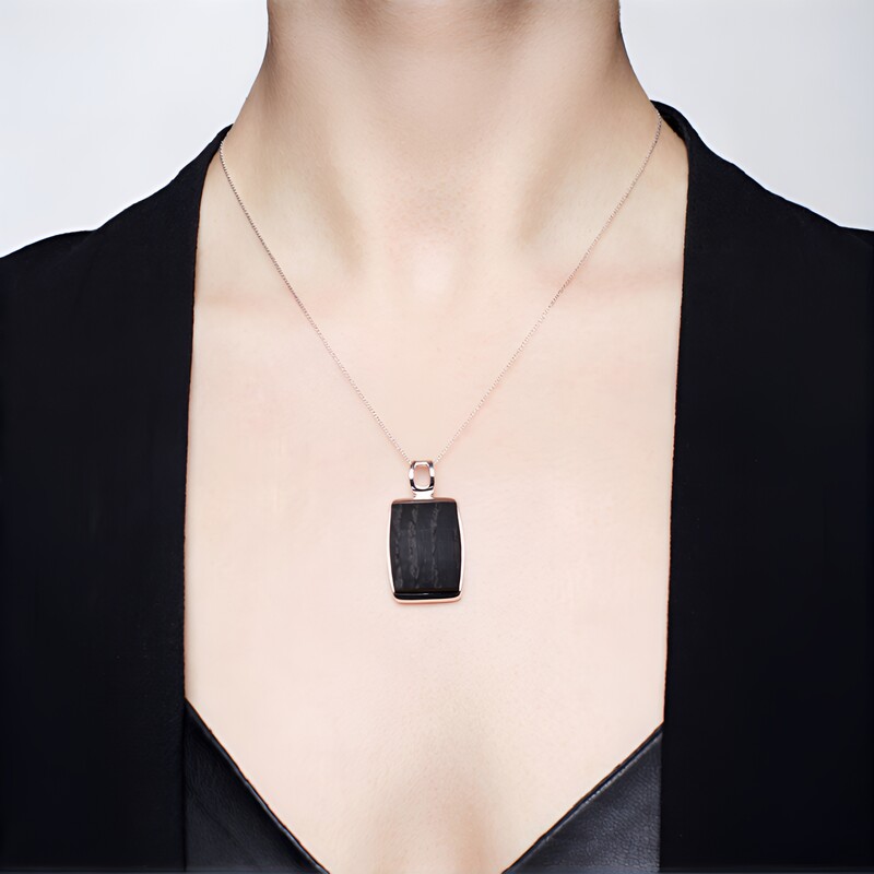 Colgante en plata con Roble palustre (dagen)