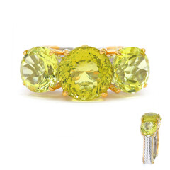 Ouro Verde-Quarz-Silberring