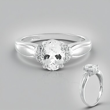 Anello in argento con Danburite