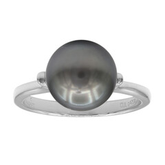 Anello in argento con Perla Tahitiana (TPC)