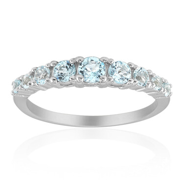 Sky Blue Topaz Silver Ring