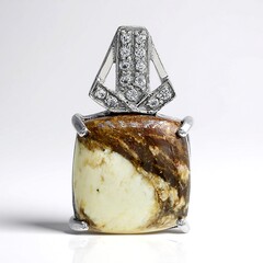 Ciondolo in argento con Magnesite