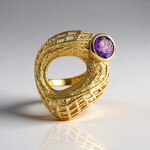 Anello in argento con Ametista (MONOSONO COLLECTION)
