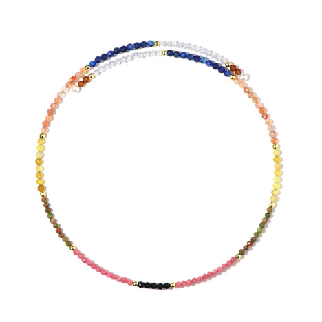 Edelstein-Stahlhalsreif (Riya)