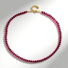 Collana in argento con Quarzo Ciliegia (Riya)
