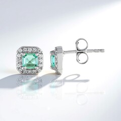 Orecchini in argento con Smeraldo Color Paraiba