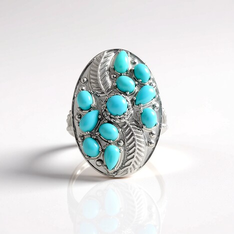 Anello in argento con Turchese Sleeping Beauty (Faszination Türkis)