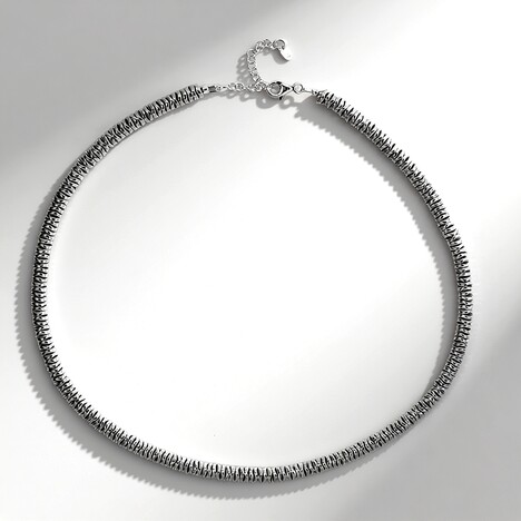 Collana in argento con Ematite Argentata