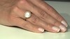 Bague en argent et Perle blanche de culture d'eau douce (TPC)