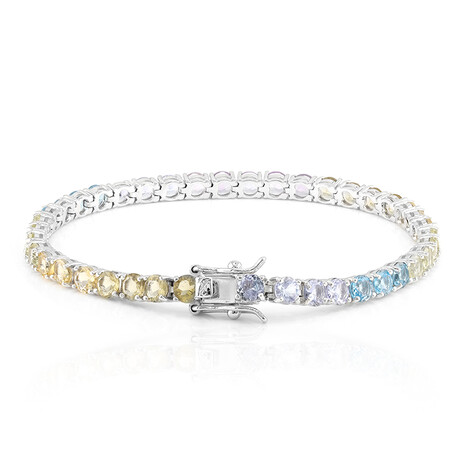 Edelstein-Silberarmband