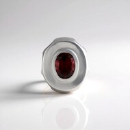 Ciondolo in argento con Granato Mozambico (MONOSONO COLLECTION)