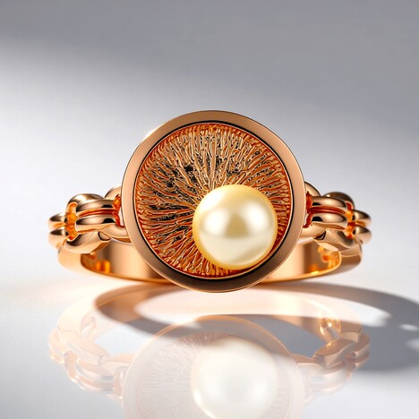 Anello in argento con Perla di Acqua Dolce (TPC)