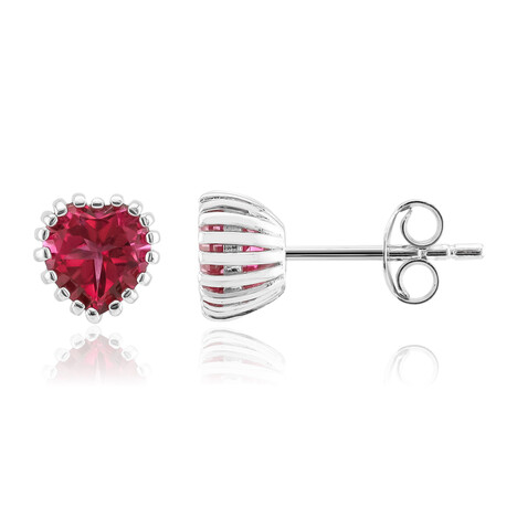 Boucles d'oreilles en argent et Topaze rose