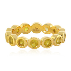 Anillo en plata con Zafiro amarillo de Madagascar