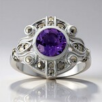 Anello in argento con Ametista (Annette classic)