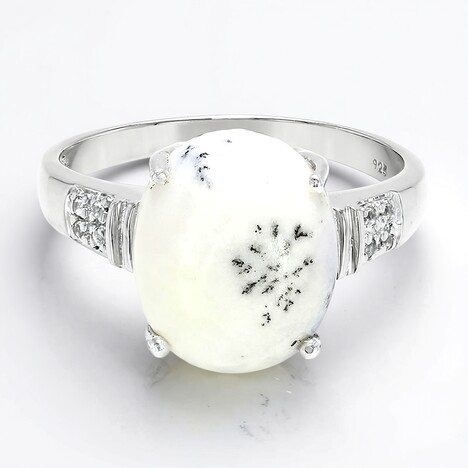Anello in argento con Agata Dendritica