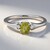 Anello placcato in platino con Tormalina Cuprian