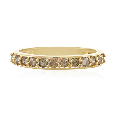 I1 Schokoladen-Brillant-Goldring