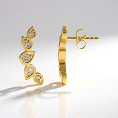 Orecchini in argento con Diamante Champagne I2 (de Melo Essence)