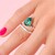 Green Fluorite Silver Ring