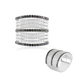 Schwarzer Spinell-Silberring