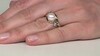 Zilveren ring met een Witte zoetwater kweekparel (TPC)