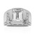 Bague en argent et Topaze blanche