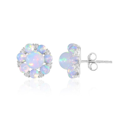 Zilveren oorbellen met Welo-opalen (de Melo Essence)