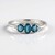 Anello in argento con Cianite Blu Foglia di Tè