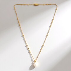 Collana in argento con Perla d'Acqua Dolce Bianca